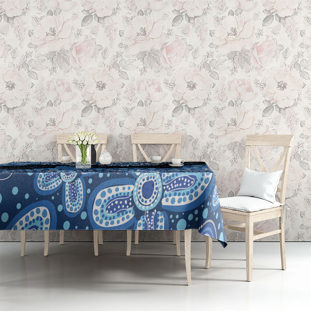 Prostate Cancer Awareness Aussie Indigenous Tablecloth Blue Ribbon Aboriginal Arts