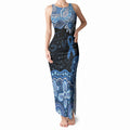 Prostate Cancer Awareness Aussie Indigenous Tank Maxi Dress Blue Ribbon Aboriginal Arts