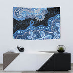 Prostate Cancer Awareness Aussie Indigenous Tapestry Blue Ribbon Aboriginal Arts