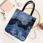 Prostate Cancer Awareness Aussie Indigenous Tote Bag Blue Ribbon Aboriginal Arts