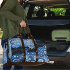 Prostate Cancer Awareness Aussie Indigenous Travel Bag Blue Ribbon Aboriginal Arts