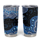Prostate Cancer Awareness Aussie Indigenous Tumbler Cup Blue Ribbon Aboriginal Arts
