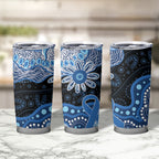 Prostate Cancer Awareness Aussie Indigenous Tumbler Cup Blue Ribbon Aboriginal Arts