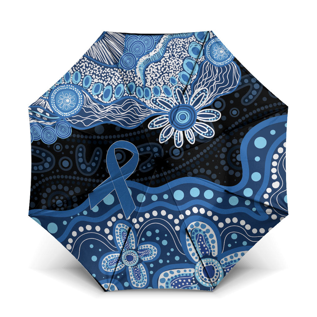 Prostate Cancer Awareness Aussie Indigenous Umbrella Blue Ribbon Aboriginal Arts
