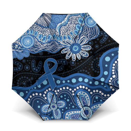 Prostate Cancer Awareness Aussie Indigenous Umbrella Blue Ribbon Aboriginal Arts