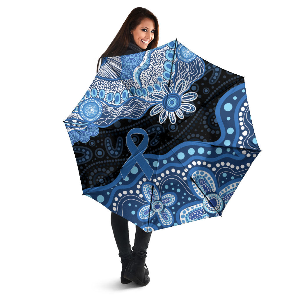Prostate Cancer Awareness Aussie Indigenous Umbrella Blue Ribbon Aboriginal Arts