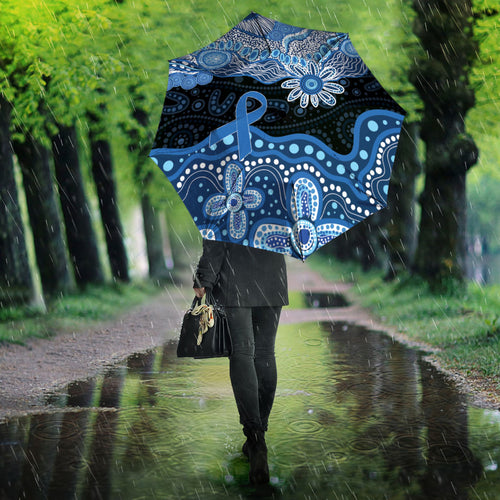Prostate Cancer Awareness Aussie Indigenous Umbrella Blue Ribbon Aboriginal Arts