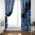 Prostate Cancer Awareness Aussie Indigenous Window Curtain Blue Ribbon Aboriginal Arts