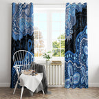 Prostate Cancer Awareness Aussie Indigenous Window Curtain Blue Ribbon Aboriginal Arts