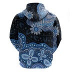 Prostate Cancer Awareness Aussie Indigenous Zip Hoodie Blue Ribbon Aboriginal Arts