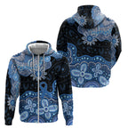 Prostate Cancer Awareness Aussie Indigenous Zip Hoodie Blue Ribbon Aboriginal Arts