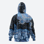 Prostate Cancer Awareness Aussie Indigenous Zip Hoodie Blue Ribbon Aboriginal Arts