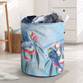Australia Blue Budgie Marble Glaze Laundry Basket Cancer Awareness