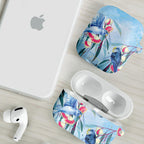 Australia Blue Budgie Marble Glaze AirPods Case Cancer Awareness