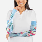 Australia Blue Budgie Marble Glaze Arm Sleeves Cancer Awareness