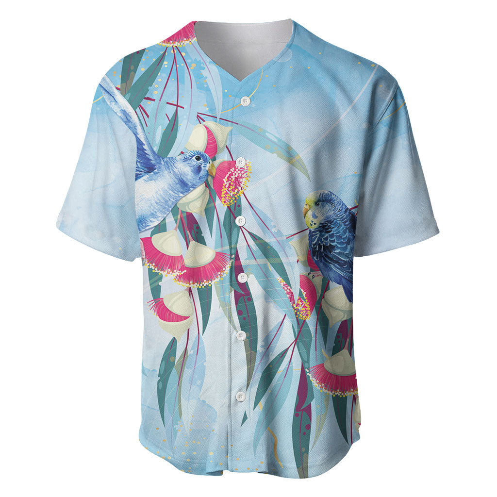 Australia Blue Budgie Marble Glaze Baseball Jersey Cancer Awareness