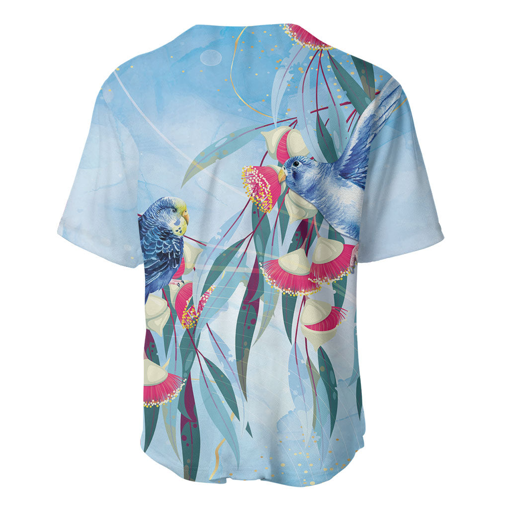 Australia Blue Budgie Marble Glaze Baseball Jersey Cancer Awareness
