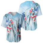 Australia Blue Budgie Marble Glaze Baseball Jersey Cancer Awareness