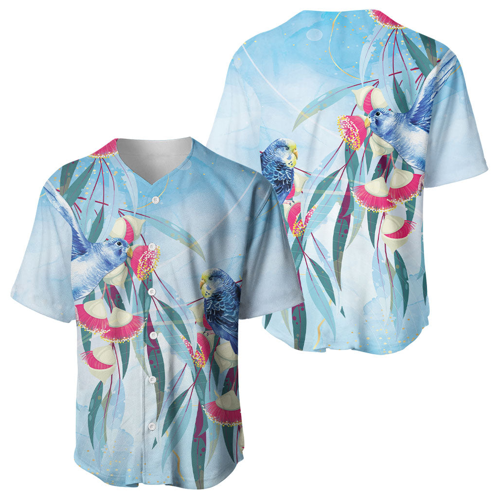 Australia Blue Budgie Marble Glaze Baseball Jersey Cancer Awareness