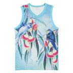 Australia Blue Budgie Marble Glaze Basketball Jersey Cancer Awareness