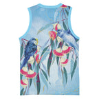 Australia Blue Budgie Marble Glaze Basketball Jersey Cancer Awareness