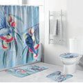 Australia Blue Budgie Marble Glaze Bathroom Set Cancer Awareness