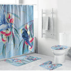 Australia Blue Budgie Marble Glaze Bathroom Set Cancer Awareness