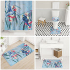 Australia Blue Budgie Marble Glaze Bathroom Set Cancer Awareness