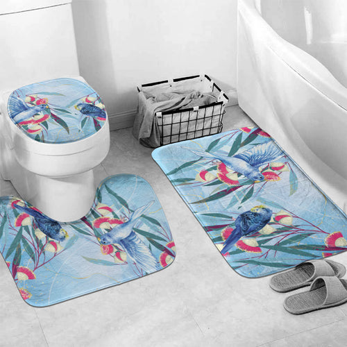 Australia Blue Budgie Marble Glaze Bathroom Set Cancer Awareness