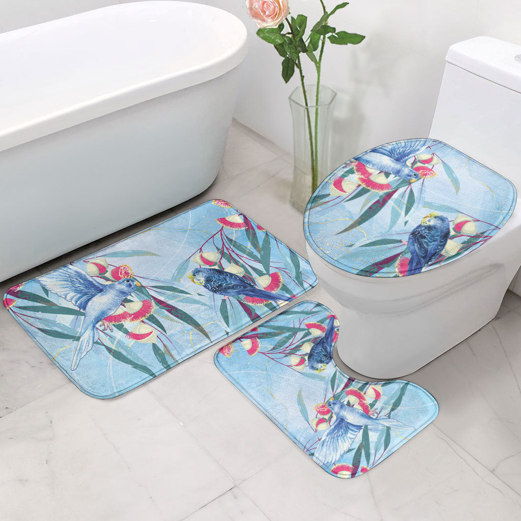 Australia Blue Budgie Marble Glaze Bathroom Set Cancer Awareness