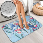 Australia Blue Budgie Marble Glaze Bathroom Set Cancer Awareness