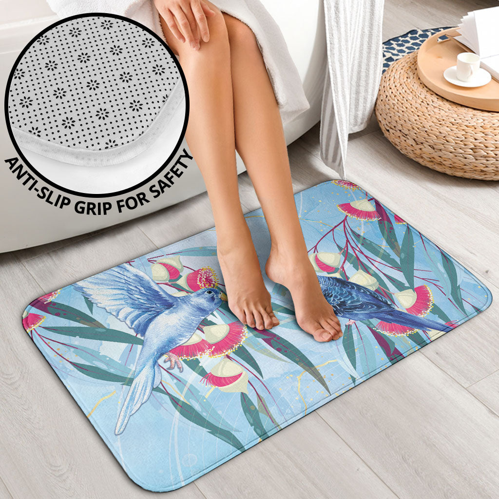 Australia Blue Budgie Marble Glaze Bathroom Set Cancer Awareness