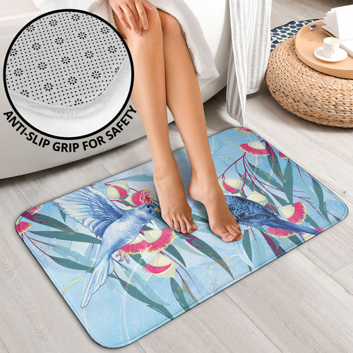 Australia Blue Budgie Marble Glaze Bathroom Set Cancer Awareness