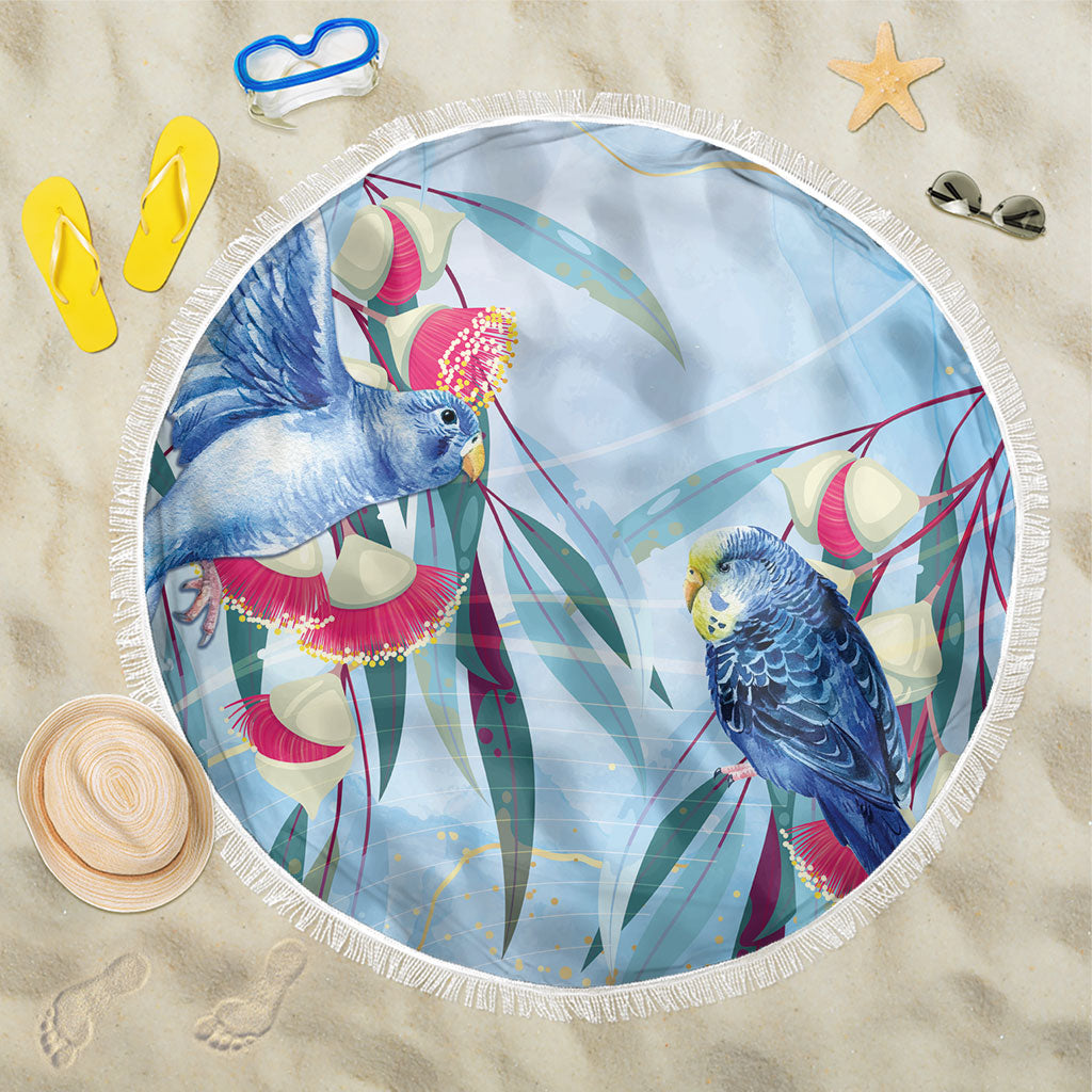 Australia Blue Budgie Marble Glaze Beach Blanket Cancer Awareness