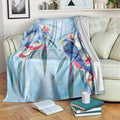 Australia Blue Budgie Marble Glaze Blanket Cancer Awareness
