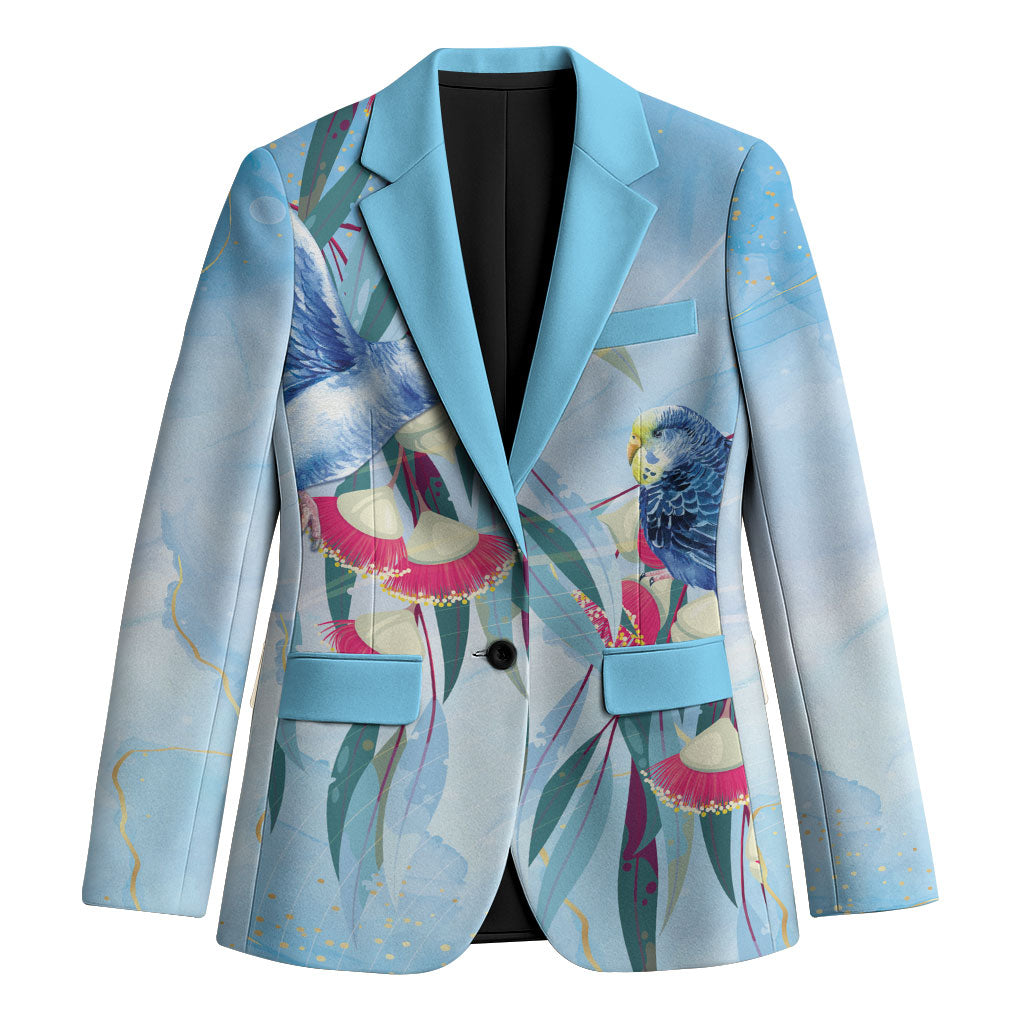 Australia Blue Budgie Marble Glaze Blazer Cancer Awareness