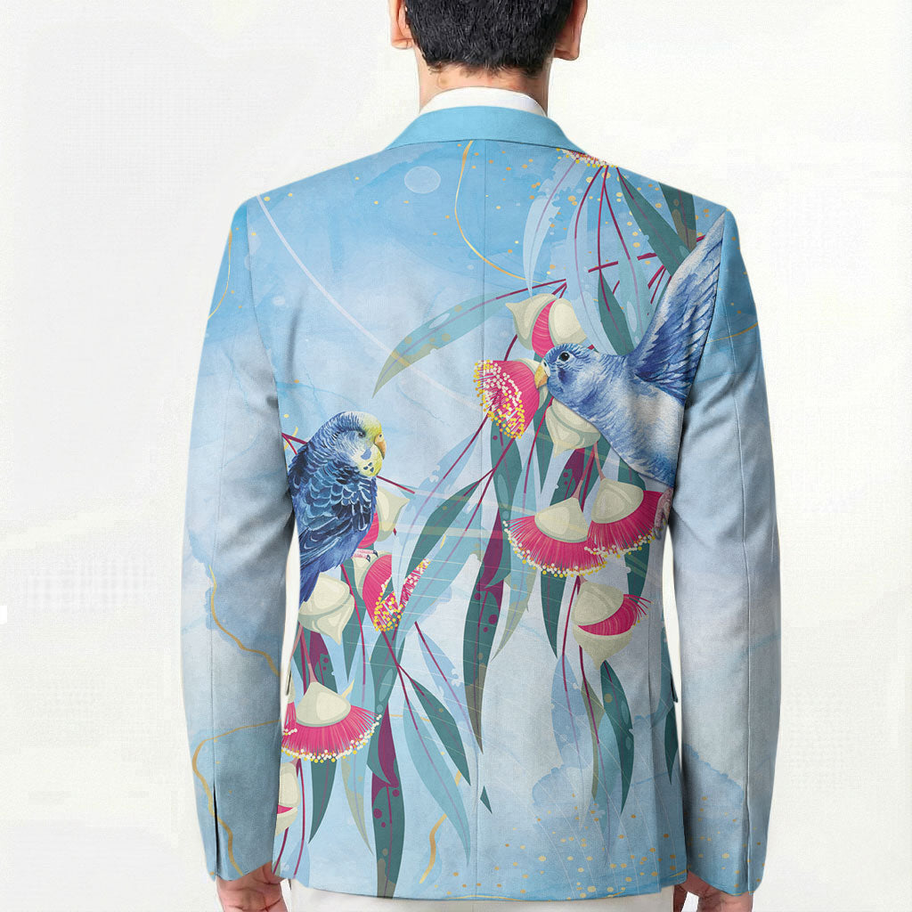 Australia Blue Budgie Marble Glaze Blazer Cancer Awareness