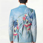 Australia Blue Budgie Marble Glaze Blazer Cancer Awareness