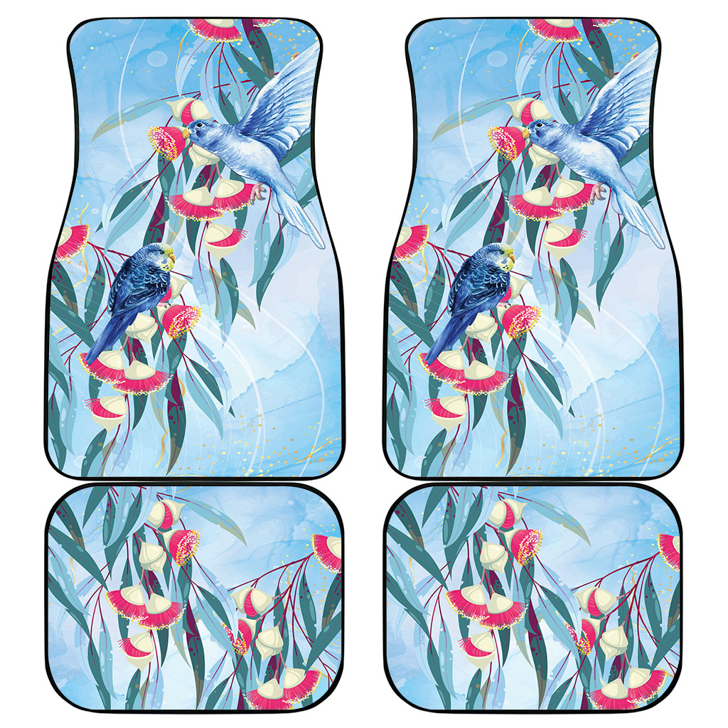 Australia Blue Budgie Marble Glaze Car Mats Cancer Awareness