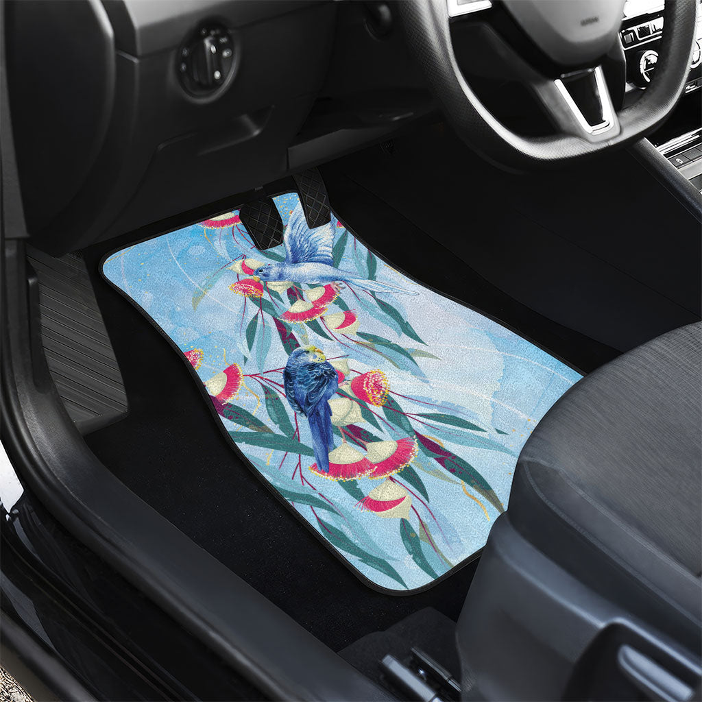 Australia Blue Budgie Marble Glaze Car Mats Cancer Awareness