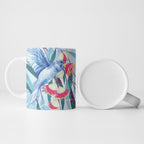 Australia Blue Budgie Marble Glaze Ceramic Mug Cancer Awareness
