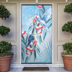 Australia Blue Budgie Marble Glaze Door Cover Cancer Awareness