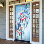 Australia Blue Budgie Marble Glaze Door Cover Cancer Awareness