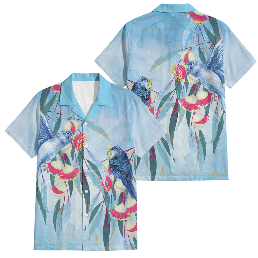 Australia Blue Budgie Marble Glaze Family Matching Tank Maxi Dress and Hawaiian Shirt Cancer Awareness