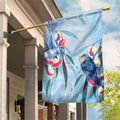 Australia Blue Budgie Marble Glaze Garden Flag Cancer Awareness