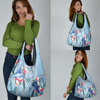 Australia Blue Budgie Marble Glaze Grocery Bag Cancer Awareness