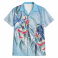 Australia Blue Budgie Marble Glaze Hawaiian Shirt Cancer Awareness