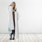 Australia Blue Budgie Marble Glaze Hooded Blanket Cancer Awareness