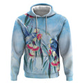 Australia Blue Budgie Marble Glaze Hoodie Cancer Awareness