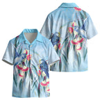 Australia Blue Budgie Marble Glaze Kid Hawaiian Shirt Cancer Awareness